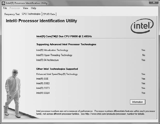 Support for Intel Processor Identification Utility