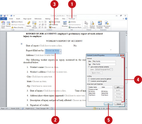 remove content control in microsoft word