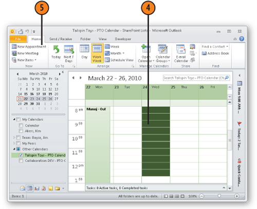 Microsoft Outlook 2010 : Adding SharePoint Calendars to Outlook