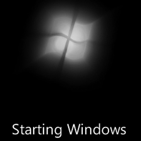 Displaying the Starting Windows logo indicates that Windows 7 has successfully loaded the kernel.