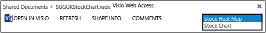 A screenshot of the top portion of a Visio Access webpage, with the Page Navigation box selected showing two pages.