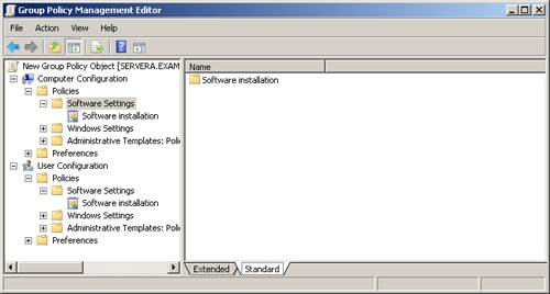 Software Installation policies in a GPO