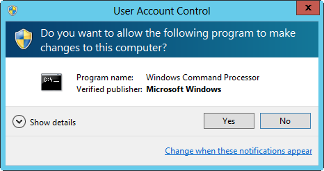 User Account Control prompts users when they are already logged on to an administrator account.